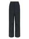 Fendi Light Blue Ff Chambray Pants In Blue