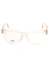 Fendi Clear Frame Round Lense Glasses In 072 - Rose