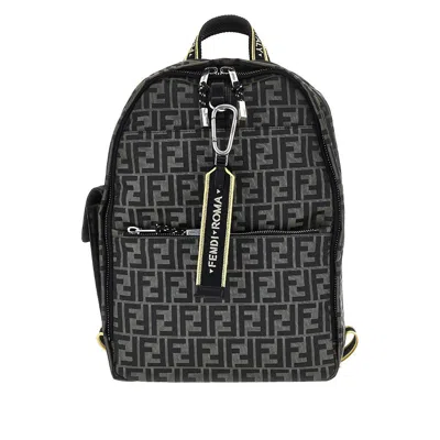Fendi ' Climb' Ff Technical Fabric Backpack In Brown
