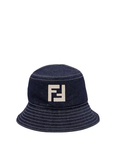 Fendi Man Cloche Man Blue Hats E Hairbands