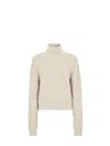 Fendi Ff Wool And Cashmere Turtleneck In Neutral