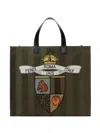 Fendi Structured Tote Bag With Detachable Strap And Top Handles In Green