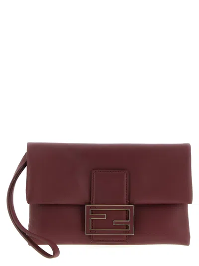 Fendi Clutch In Burgundy