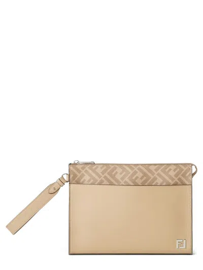 FENDI FENDI CLUTCH "SQUARED FF"