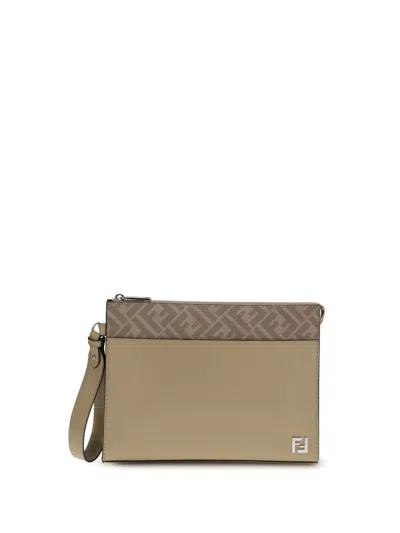 Fendi Clutches In Sand