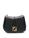 Fendi Black Smooth And Full-grain Leather Bag In Black