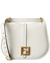 Fendi Cmon Medium Leather Shoulder Bag In White