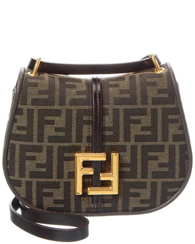 Fendi Dnu Inv  Cmon Mini Ff Jacquard & Leather Shoulder Bag