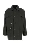 Fendi Embroidered Canvas Jacket For Men In Green