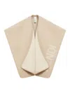 Fendi Logo Detailed Poncho In Beige