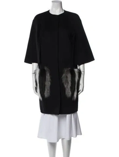 Pre-owned Fendi Coat In Black