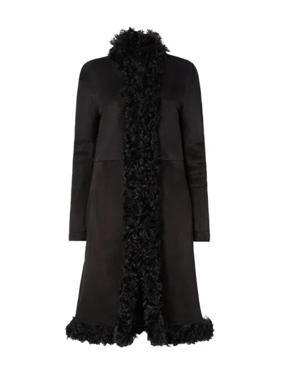 Fendi Coat Double Breasted In Black
