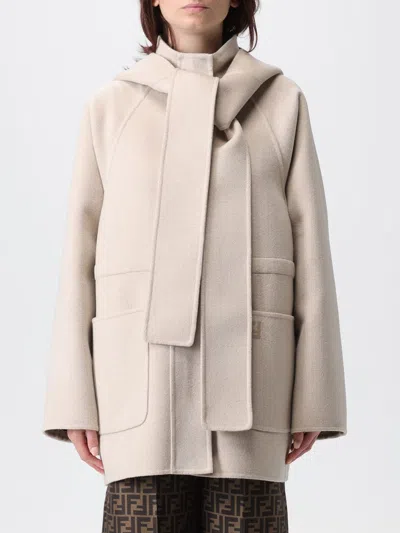 Fendi Coat  Woman Color Grey In Gray