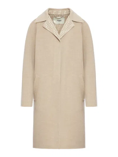 FENDI COAT FF DOUBLE WOOL