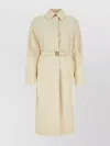 Fendi Ivory Polyester Blend Overcoat In Beige