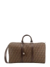 FENDI COATED CANVAS DUFFLE BAG WITH FF MOTIF