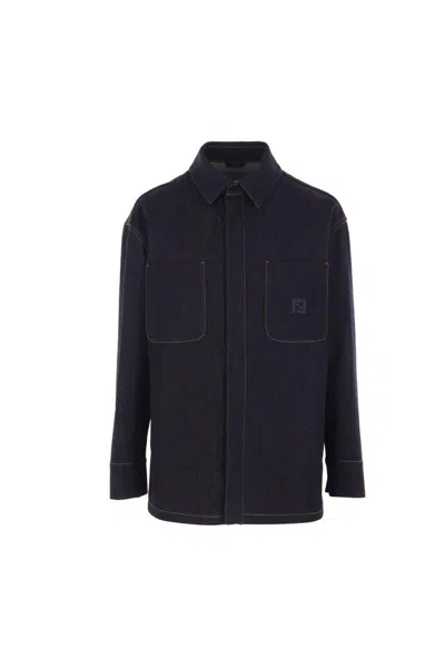 Fendi Coats In Black