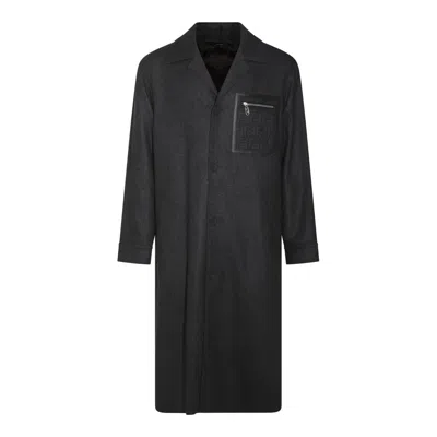 Fendi Coats In Grey