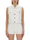 FENDI FENDI CROPPED DENIM VEST