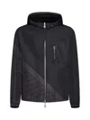 Fendi Black Ff-print Reversible Windbreaker In Anthracite Black