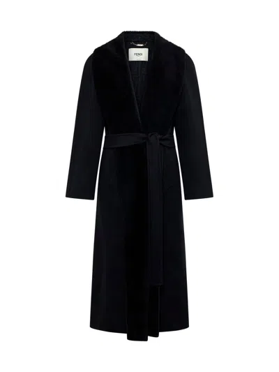 Fendi Coats In Black
