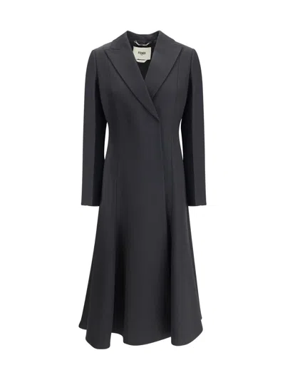 Fendi Coats In Black