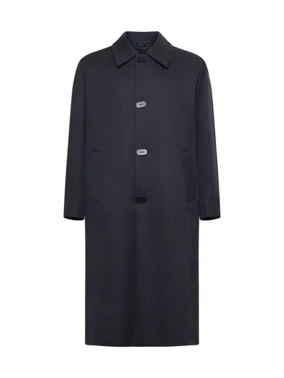 Fendi Double Wool Coat Coats, Trench Coats Blue