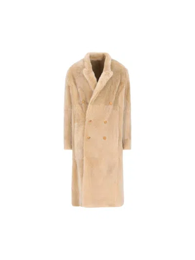 Fendi Coats In Brown