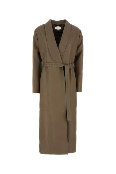 Fendi Coats In Brown