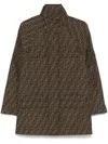 Fendi Kurzmantel Aus Canvas Mit Ff In Brown