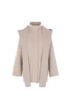Fendi Women Parka Ff Double Wool In Gray