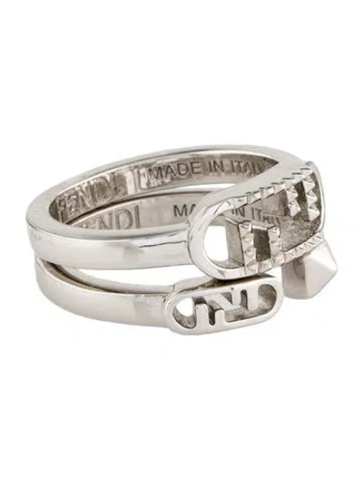 Pre-owned Fendi Cocktail Rings Set In Multi