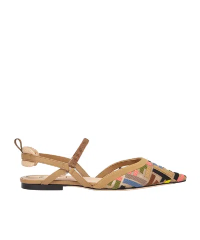 Fendi Colibrì Lite Ballerina Shoes In Multicolour