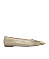 Fendi Gold Ballet Flats Women In Nude