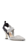 Fendi Colibri Crystal Ff Sporty Slingback Pumps In Crystal