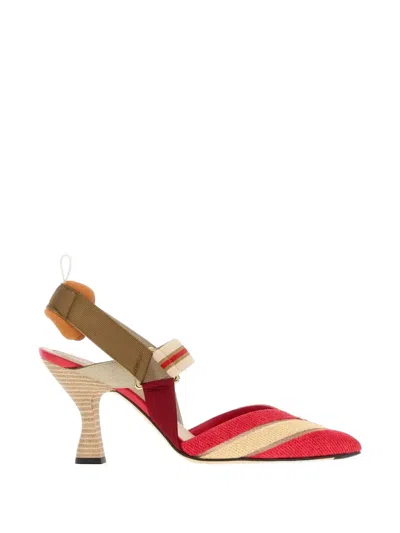 Fendi Colibrì Embroidered Pumps In Multi