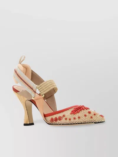 Fendi Colibrì Fabric Pumps Embellished Design