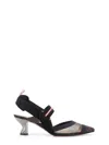 Fendi Tech Mesh Hummingbird Slingbacks Shoes