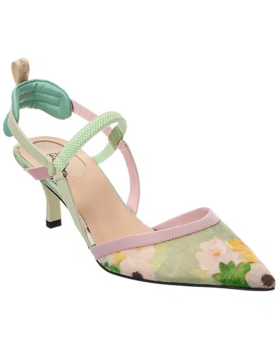 Fendi Colibri Leather Slingback Pump In Multi