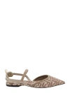 Fendi Ff Jacquard Pointed In Beige