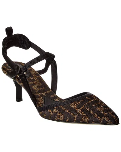 Fendi Dnu Inv  Colibri Lite Chenille & Jacquard Slingback Pump