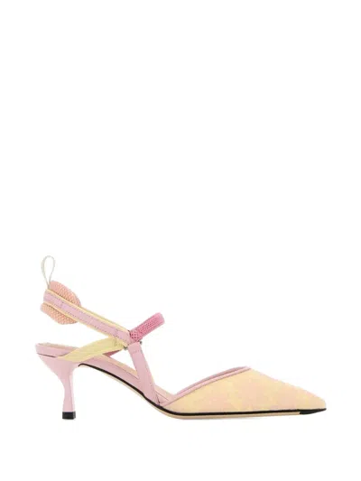 Fendi Embroidered Canvas Colibrã¬ Lite Pumps In Multi