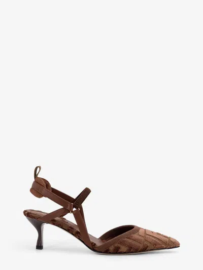 FENDI COLIBRÌ LITE FF FABRIC SLINGBACK