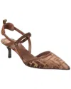 Fendi Colibri Lite Ff Jacquard Velvet Slingback Pump In Brown