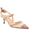 Fendi Nude Monogram Slingback Kitten Shoe In Pink