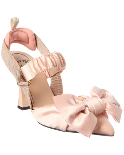 Fendi Colibri Lite Leather & Canvas Pump In Pink