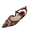 Fendi Colibri Lite Ff Mesh Slingback Flat Pumps In Multi