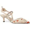 Fendi Colibri Lite Slingback In Beige Ff Mesh Women In Multi