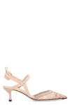 Fendi Colibrì Lite Pointy-toe Slingback In Pink