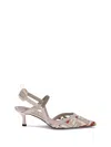 Fendi Mesh Pointed Toe Pumps With Ff Embroidery